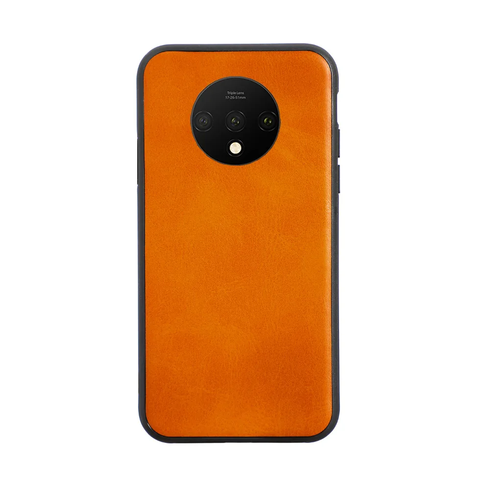 Yellow OnePlus 7T Гибридный противоударный прочный бампер чехол для OnePlus 7T Задняя крышка из искусственной кожи чехол - Цвет: Yellow
