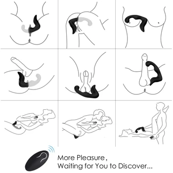 Remote Control Prostate Massager USB Charging Anal Butt Plugs G-Spot Vibrator Silicone Adult Sex Machine Toys shop For Men Women 6