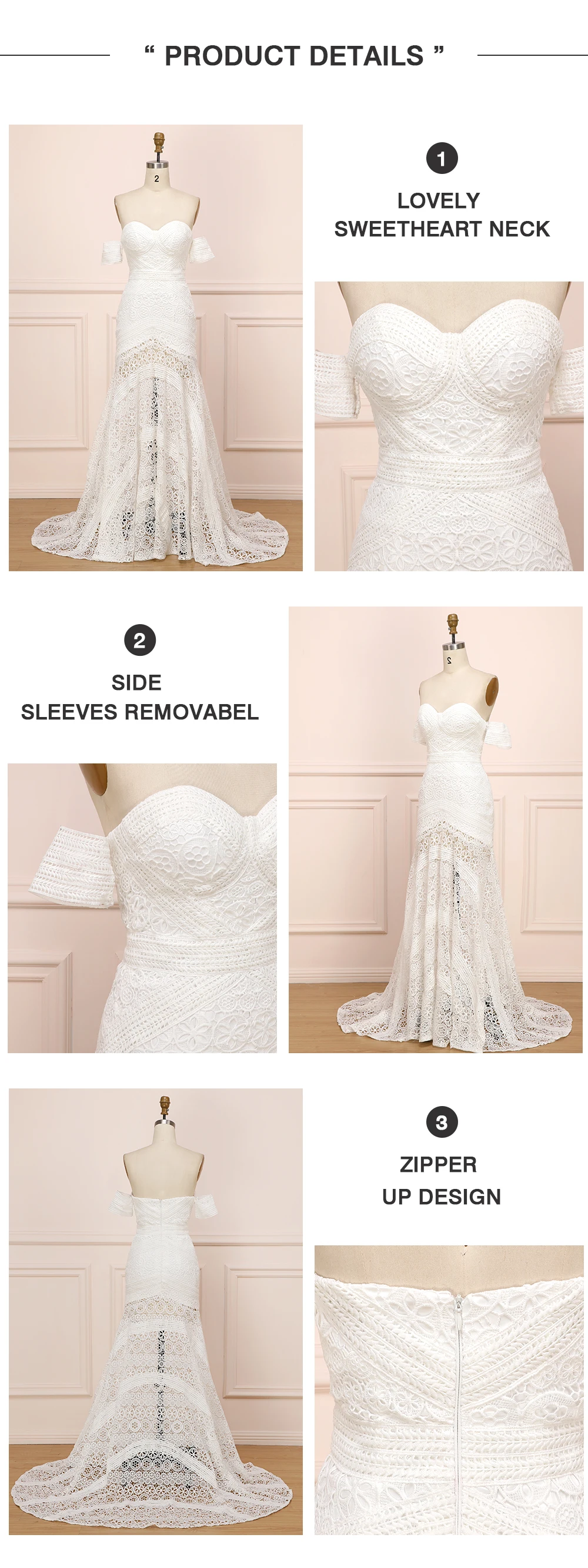 Simple Lace Wedding Dress Mermaid 2022 Bride Dress Sweetheart Bohemian Wedding Dress Boho Illusion Wedding Gowns Plus Size Simple Lace Wedding Dress Mermaid 2022 Bride Dress Sweetheart Bohemian Wedding Dress Boho Illusion Wedding Gowns Plus Size