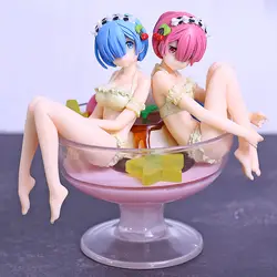 Re Zero KARA Hajimeru Isekai жизнь в другой мир Rem Ram пудинг a la mode ПВХ фигурка Коллекционная модель игрушки