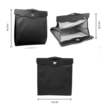 

Hot Car Trash Can Car Seat Back Storage Storage Box Hide Folding Storage Bag Multi-Function Led Light Garbage Bag