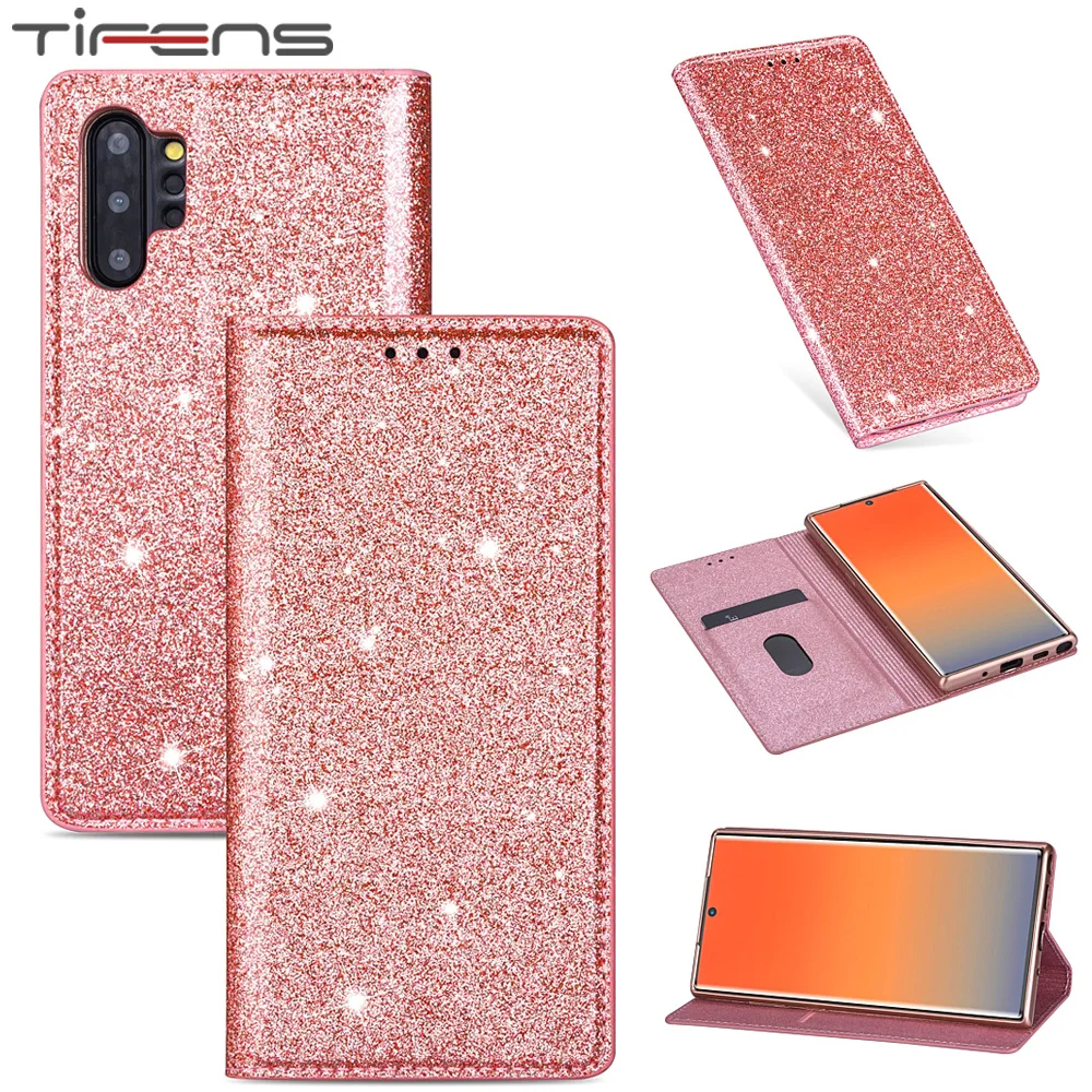 

Leather Flip Bling Case For Samsung Galaxy S10 S9 S8 Note 10 Plus 9 8 A10 A20 E A30 A40 A50 s A60 A70 A6 A7 A8 2018 Phone Cover