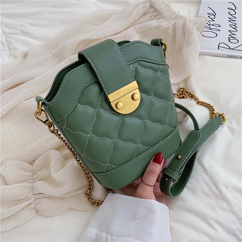 

France Non-mainstream Bag Women's 2019 Summer New Style Fashion GIRL'S Rhombus Chain Bag Popular WOMEN'S Bag Shoulder Bag Fashio
