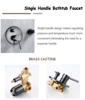 Bathtub Mixer Tap Set Shower Hot And Cold Bathroom Faucet Brushed Stanless Steel Diverter With Wall Mount Spout Handheld Hose 4