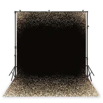 

HuaYi art fabric photography glitter sparkle dots decorations black background backdrops for studio photoshoot backdrops XT-7049