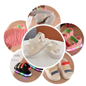 

2020 Summer Led Light Children's Shoes,Baby Toddler orthopedische sandalen,Boy' Girls' Round Toe Open Toe Beach Casual Shoes