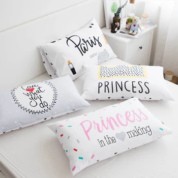 

2pcs Nordic Cotton Pillowcase Kids Cartoon Girls Boys Bedroom Decorative Nordic Style Pillowslip Children Gift No Inner 48x74cm
