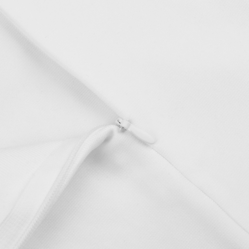 Ocstrade Белый Холтер без рукавов выше колена простой Бандажное платье PF19175-White