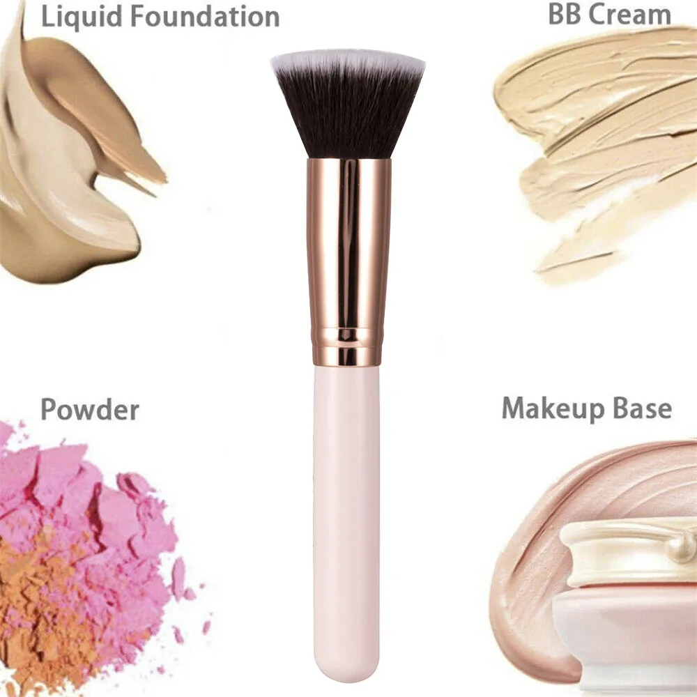 Foundation-Brush Makeup-Brushes Liquid-Cream-Powder Champagne Flat-Top Large Luxury 
