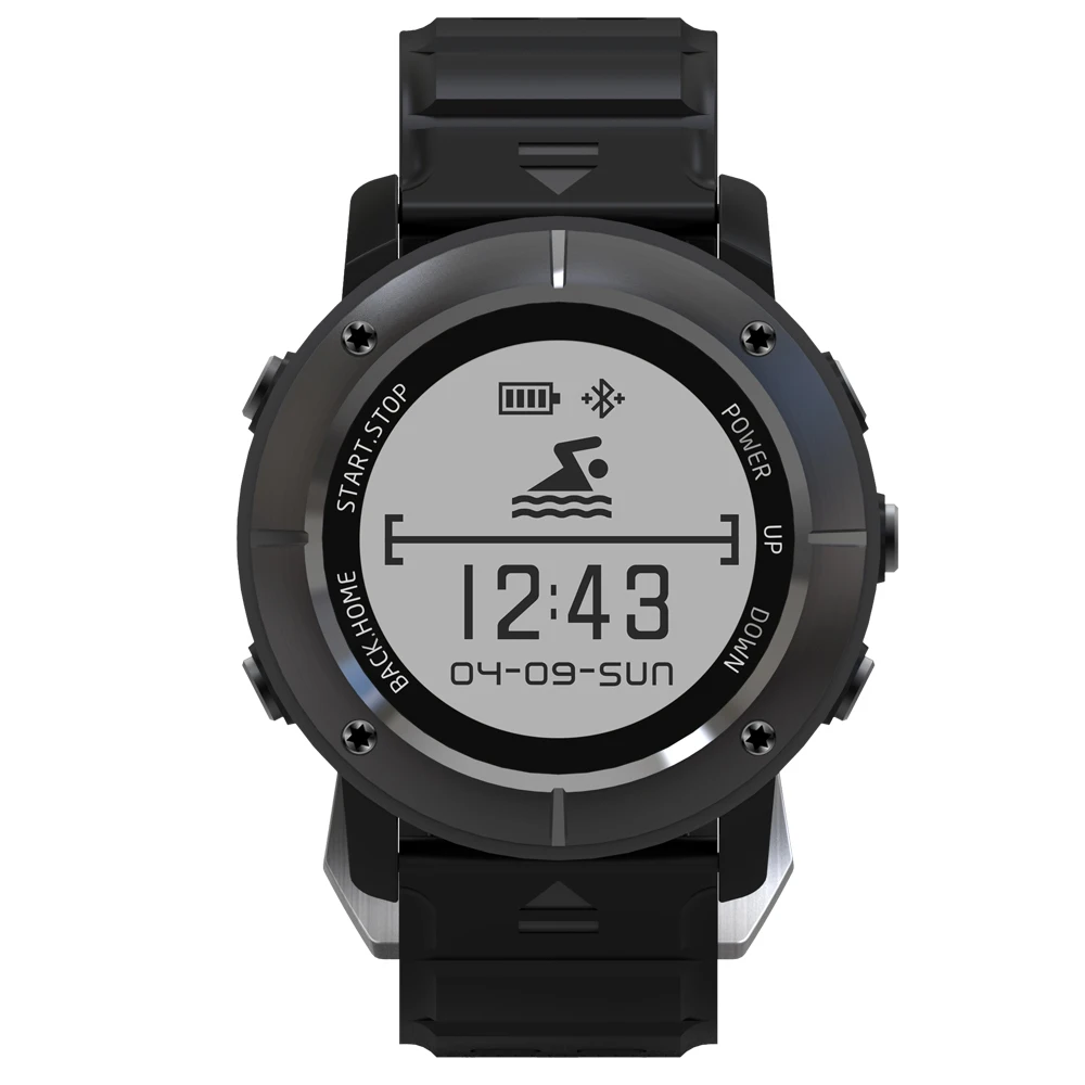 UW80 1,2 ''oled нержавеющая стальные «Умные» Часы Bluetooth 4,0 gps Спорт на открытом воздухе IP68 Водонепроницаемый звонки извещение о входящем сообщении