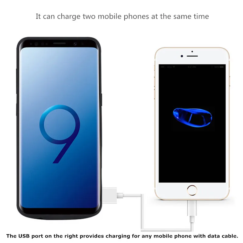 Портативный чехол с внешним аккумулятором для Samsung Galaxy Note 9/Note 8 резервным S8 Plus/S8
