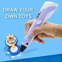 Stylo 3D stylo d'impression 3D pour enfants bricolage stylo imprimante 3D stylos de dessin avec Filament ABS PLA 1.75mm cadeau d'anniversaire de noël(China)