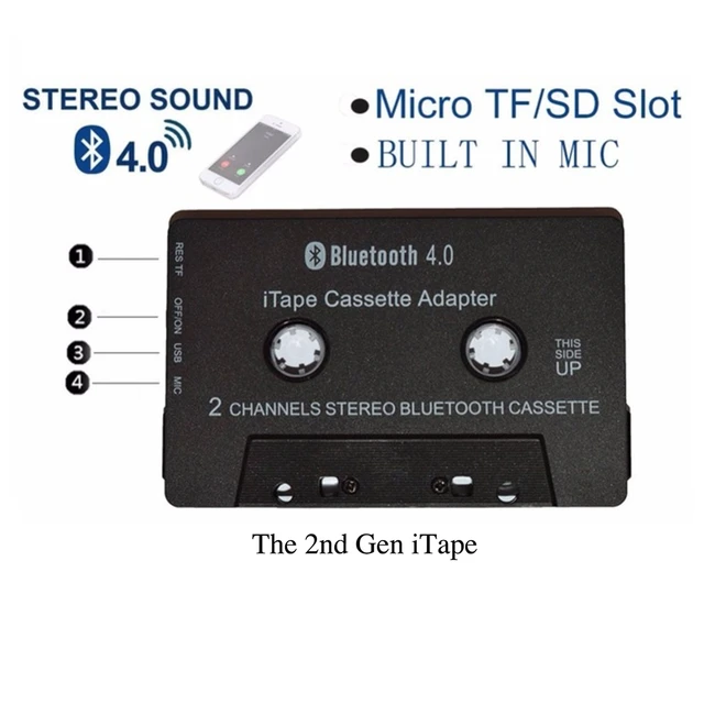 Adaptateur récepteur de lecteur de cassette audio stéréo iTape CSR sans  fil, Bluetooth V4.0 + EDR, le plus récent, peut fonctionner pendant les  développements pour le pont de la voiture