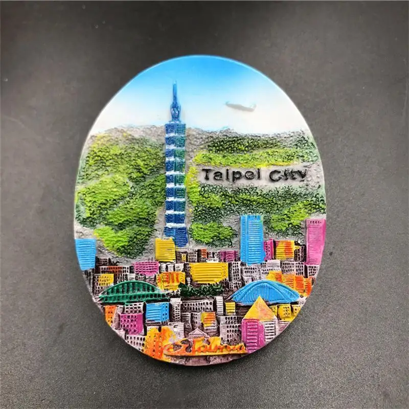 Креативные 3d магниты на холодильник Китай Тайвань известный туристический сувенир магнит на холодильник стикер ручной работы Прямая поставка