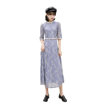 

Chinese Female Classic Dresses New Long Qipao Mandarin Collar Slim Vestidos Elegant Embroidery Flower Plus Size Cheongsam M-3XL