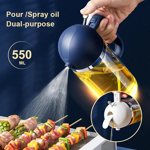 Spray per bottiglie di olio 2 in 1 e apertura automatica versare olio  d'oliva sugo