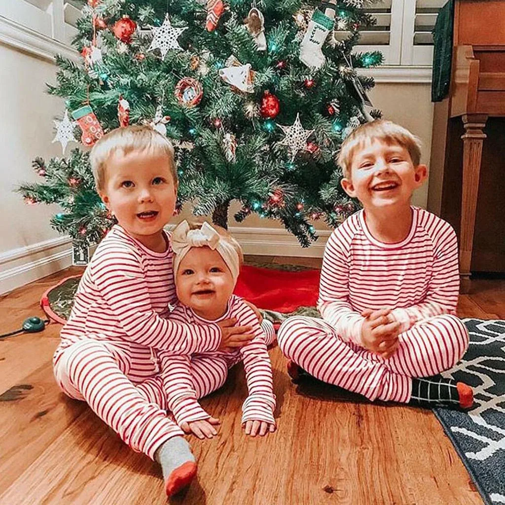 Одежда для маленьких девочек; Одежда для новорожденных; топы в полоску с длинными рукавами для маленьких мальчиков и девочек; штаны; пижамы; одежда для сна; ropa nina