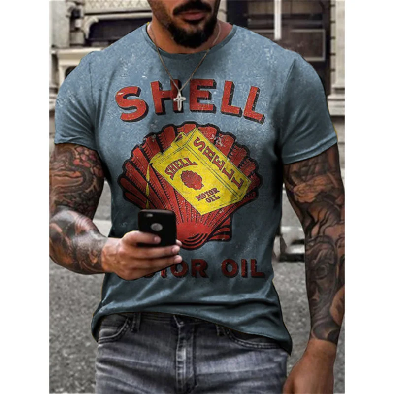 3D Triumph Motorcycle Print T-shirt Oversize Tshirt Unisex Round Neck Summer Men's Clothing Short Sleeves Cool Male Tops Tees