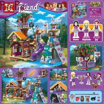 

872pcs Adventure Camp Tree House Building Blocks Compatible Friends Girl Toy Emma Stephanie Figures Bricks