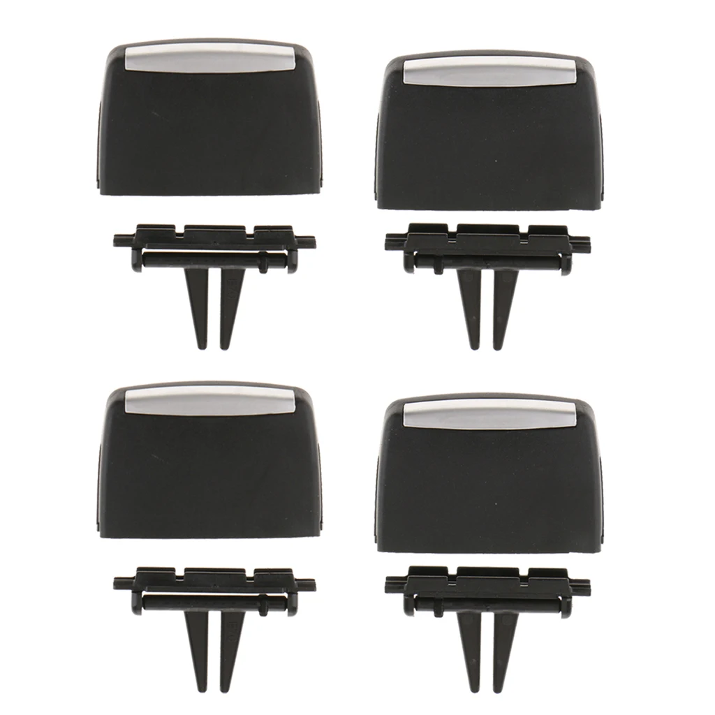 4x Black Car Rear+Front A/C Air Conditioning Vent Outlet Tab Clip - 06-13 BMW X5 E70 X6 E71 - Brand New