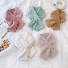 Осень и зима теплый комплект из кроличьей шерсти с шеей и толстой имитацией кроличьей шерсти шарф для женщин прямые поставки от производителя