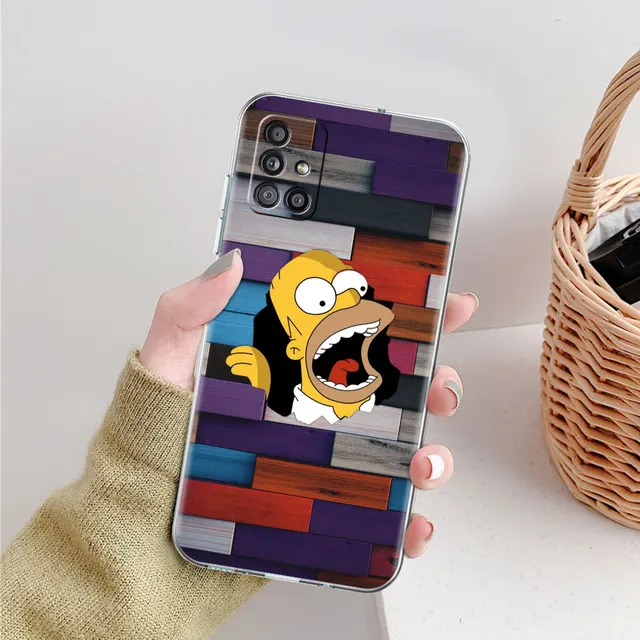 Soft TPU Case For Samsung Galaxy A51 A21s A52 A71 A12 A31 A41 A32 A02s M31 A11 A72 Transparent Phone Cover Cartoon Sim Boy Pons PTTM-CLS07