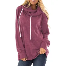 

Oversize Women Solid Hooded Drawstring Sweater Pullover Back To The Basics Long Sleeve Casual Sport Jogging Warm Coat Top