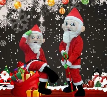 

New Top Sale Santa Claus Mascot Costume Suits Halloween NEW ** Game Dress Outfits Xmas Cosplay Hallowen Unisex Gifts