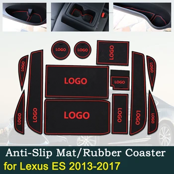 

Anti-slip Door Rubber Cup Cushion for Lexus ES 2013~2017 ES250 ES300h ES350 XV60 250 300h 350 Red Groove Mat Car Accessories