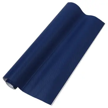

50*127cm 3D Carbon Fiber Vinyl Car Wrap Sheet Roll Film Sticker Decal Blue