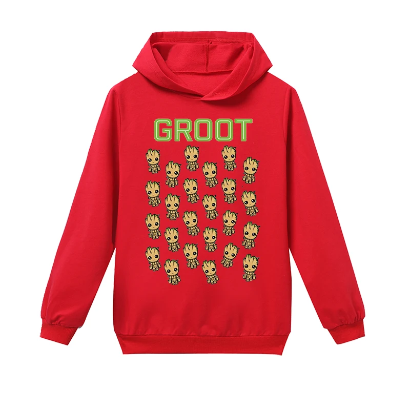 Толстовки с капюшоном для мальчиков «Groot», «Five Nights At Freddy», рубашка, одежда для мальчиков, толстовка с капюшоном и длинными рукавами, хлопковая Детская футболка с рисунком медведя