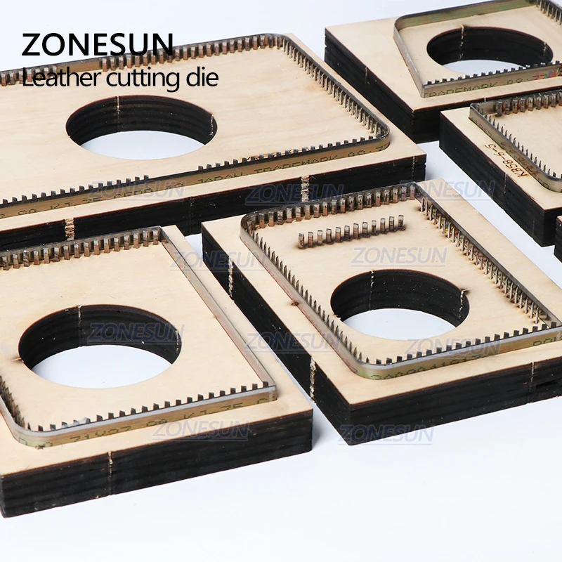 ZONESUN C5 держатель для кредитных карт пользовательский кожаный Режущий инструмент для пробивки DIY бумаги кликер высечки деревянный шаблон