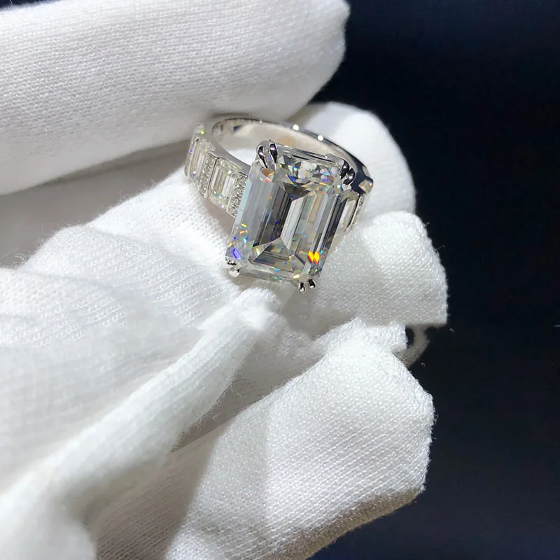 14K Золотое кольцо 3ct D Цвет VVS Moissanite кольцо обручальное кольцо с национальным сертификатом