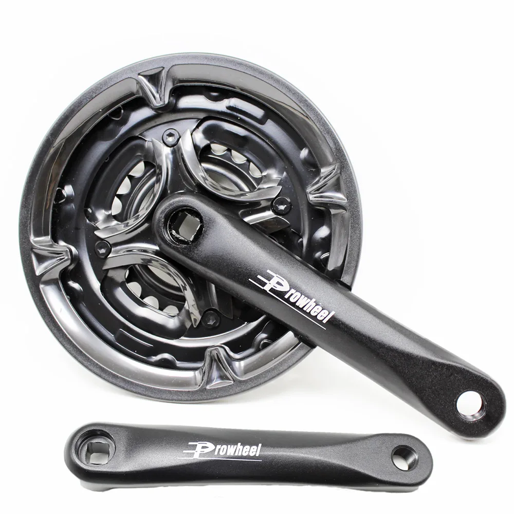PROWHEEL 7/8/9 скоростной набор кривошипов для MTB велосипеда 24/34/42T 170 мм Полый зуб