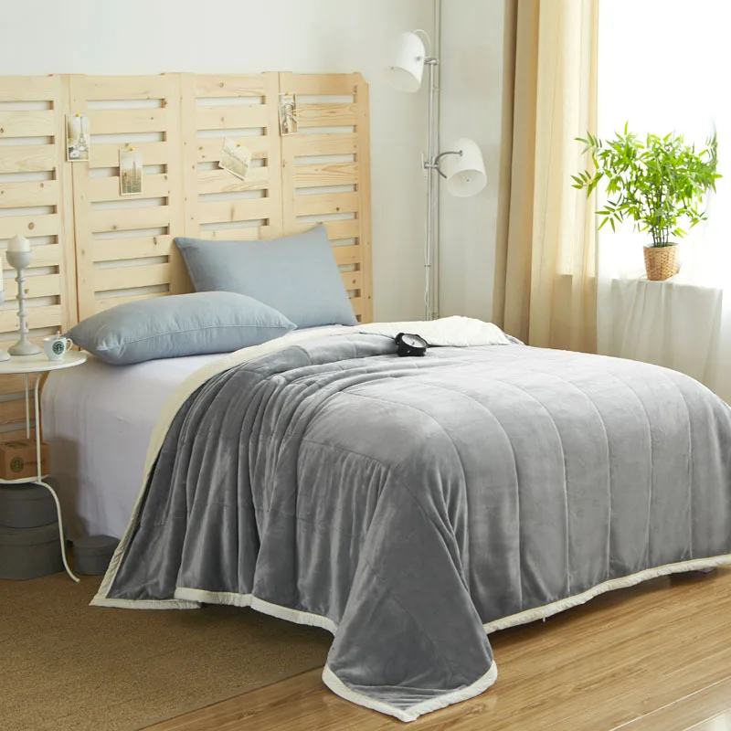 Двустороннее плотное фланелевое одеяло NarwalDate утяжеленное мягкое теплое