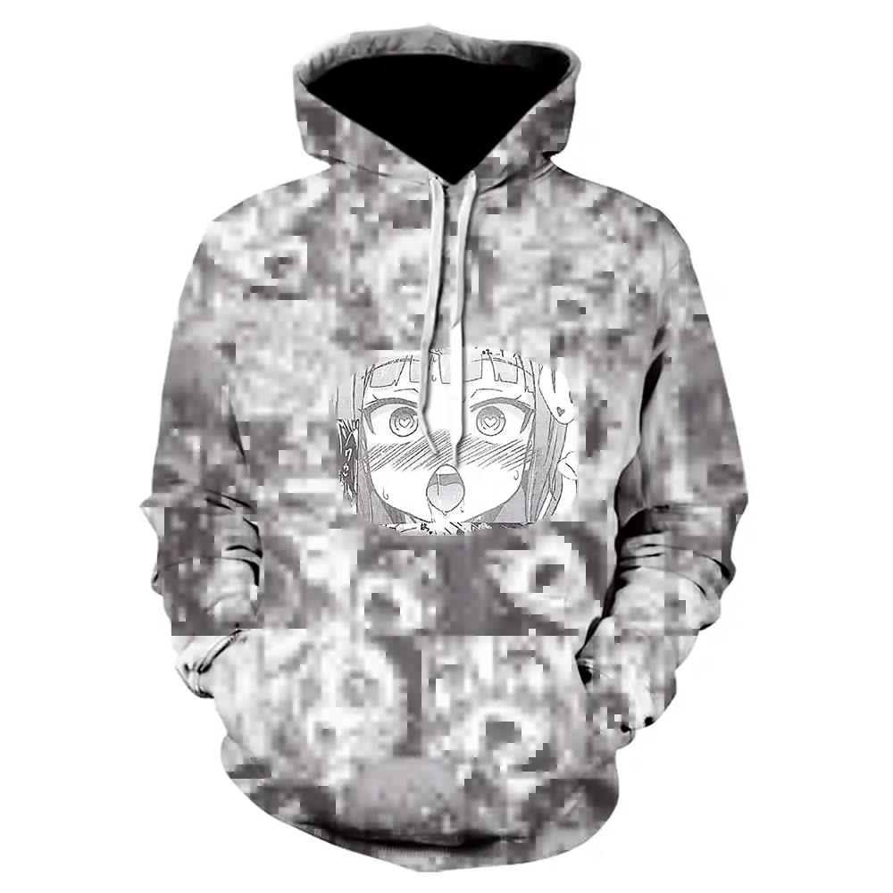 Ahegao 3d à Capuche Manga Sweatshirts Kawai Costumes Manga