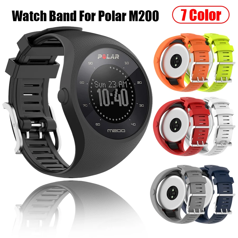

Fashion Silicone Replacement Soft Wristband Watch Strap For Polar M200 GPS Sport Watch For Polar M200 Smart Watch Accessories