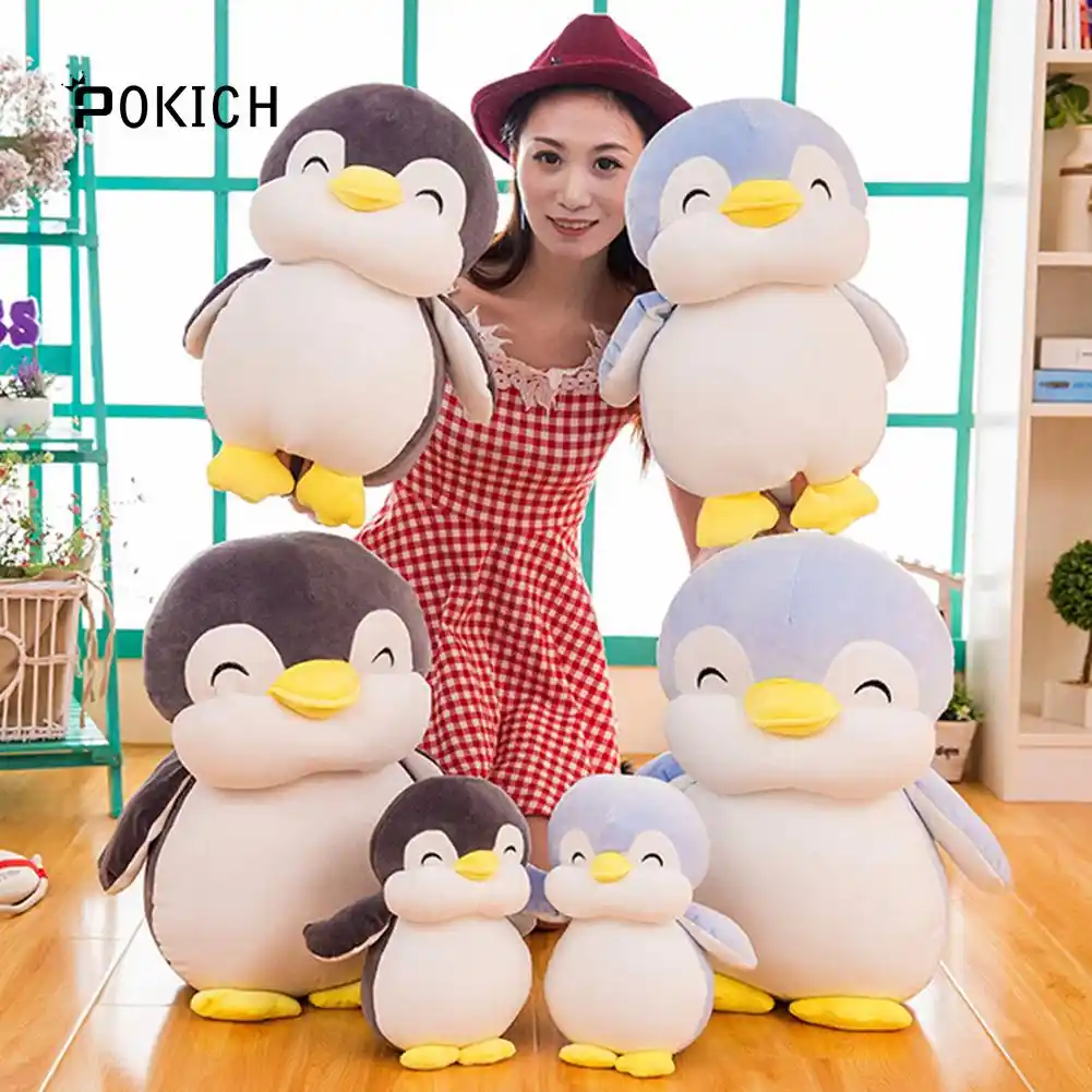Pokich 24cm Doux Gros Pingouin En Peluche Jouets Dotation Dessin Anime Animal Poupee Mode Enfants Bebe Belles Filles Noel Anniversaire Cadeau Aliexpress