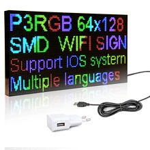 Panneau d'affichage néon RGB Led Portable, 5V, 39CM, panneau Led avec support pliable, Message d'action Programmable, WiFi