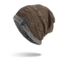 Мужская и женская зимняя шапка, вязаные шапки, толстая облегающая шапка, бини, мягкие, удобные, ветрозащитные, флисовые шляпы, вязаные, для бега, спорта