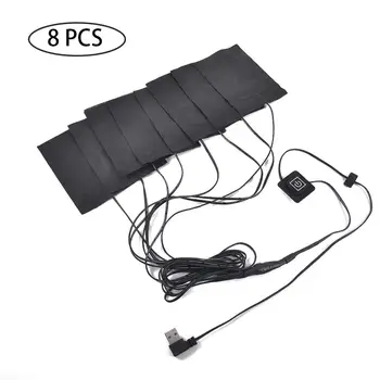 

USB Charged Clothes Heating Pad 5V Electric Heating Sheet With 3 Gear Adjustable Temperature Heating Warmer Pad For Vest Jacket