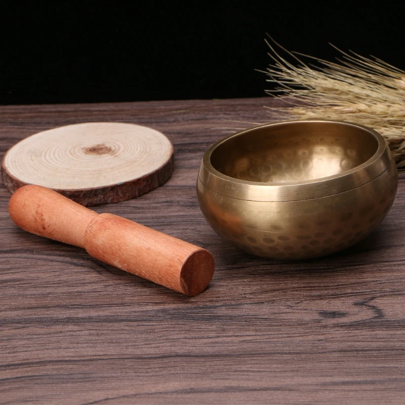 Tibetan Buddhism Singing Bowl Hand Hammered Yoga Copper Chakra Meditation Gift High quality Drop ship 6