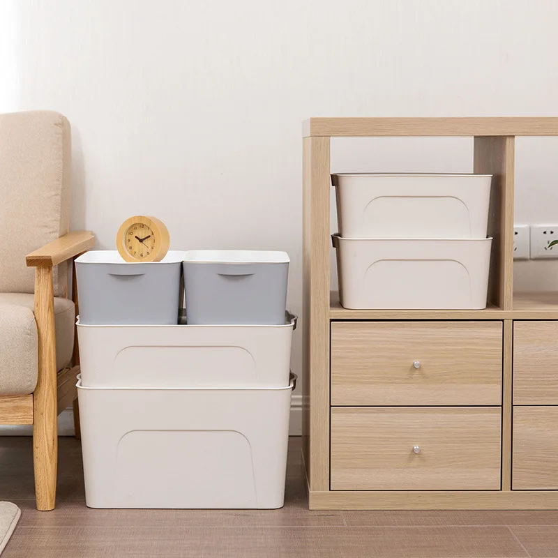 

Wardrobe Storage Box Clothes Small Storage Box Plastic Box Small Snacks Box Toy Finishing Box with Cap