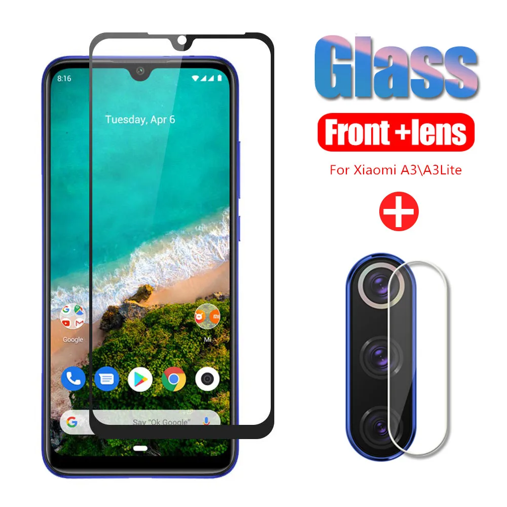 Защитная пленка для экрана и объектива камеры Xiaomi Mi A3 A2 9 Lite 9T CC9 закаленное стекло