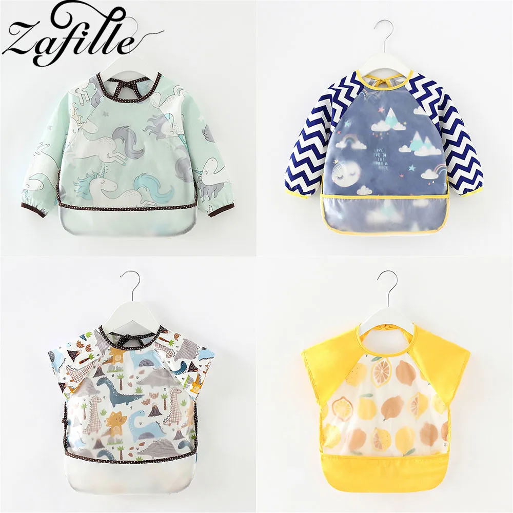 

ZAFILLE 2020 Adjustable Baby Bibs Infant Cartoon Feeding Clothes EVA Waterproof Lunch Feeding Bibs Children Apron Baby Garcon