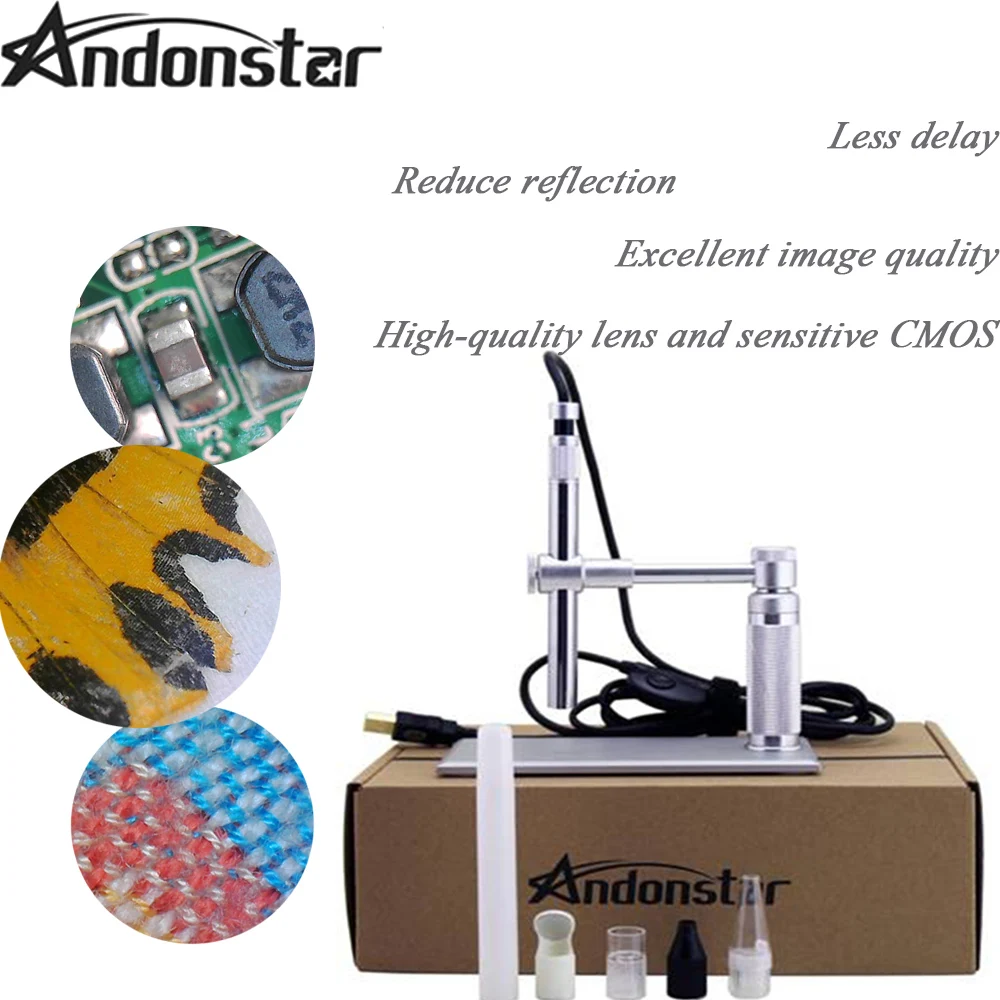 Andonstar 2MP USB microscopio цифровой 500x8 светодиодный микроскоп usb soporte de carmara de vatideo microscopio electronico lupa usb