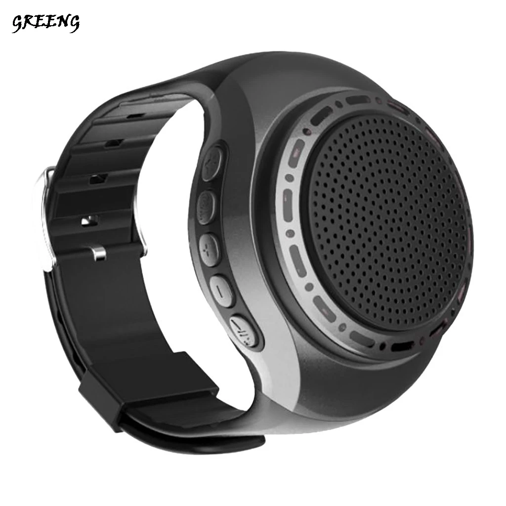 

Portable Wireless Blueteeth speaker Sports Watch AUX Portable Mini Wrist Stereo Sport Sound System stereo Outdoor Speaker