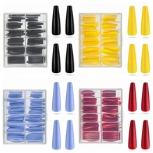 

120Pcs Extra Long Press on Nails Coffin Nails Tips Multi-Colors Ballerina Nails Wearable Full Cover Acrylic Nail Tips