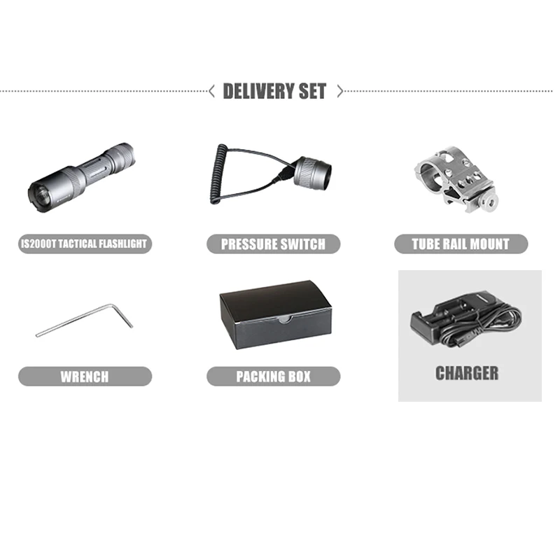 Lanterna para Airsoft Arma de Mão com Interruptor Laservelocidade Subaquática Lâmpada Zoomable Rifle Remoto Caça Submarina Ip68 Luz 4 Interruptor Remoto Caça Submarina