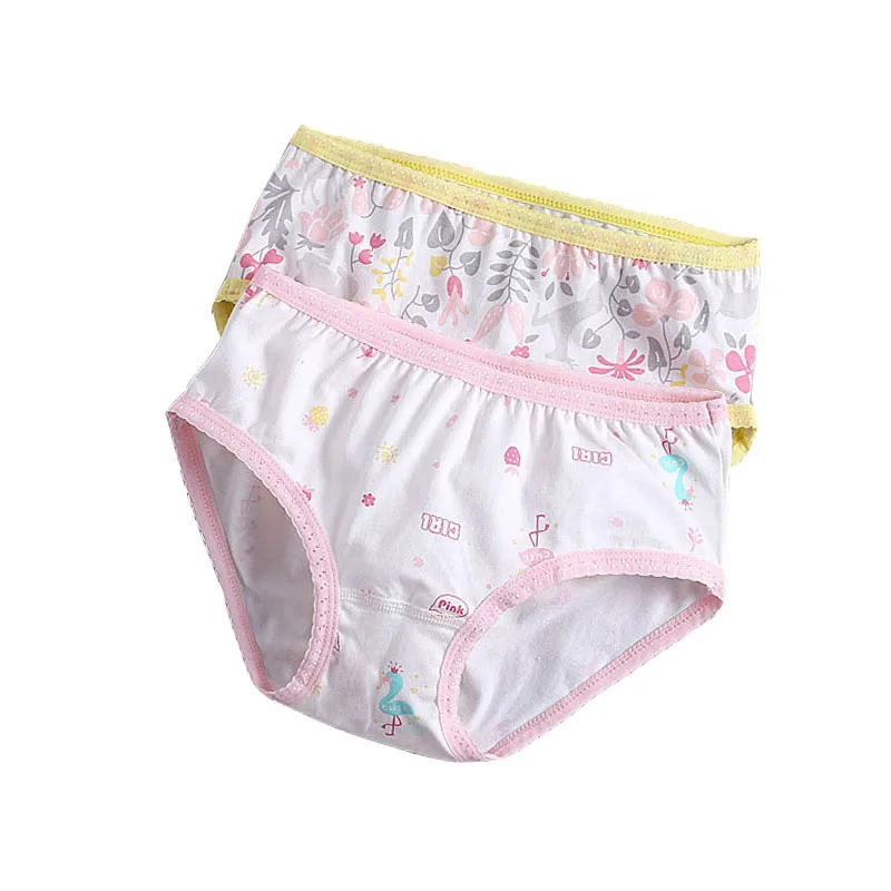 

2020New Arrived Flamingo Girl Underwear 2pcs/lot Kids Panties Baby Briefs Girl Boxers Underpants Cotton Lingerie Briefs